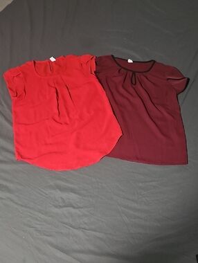 Red and Burgundy Office Top Bundle